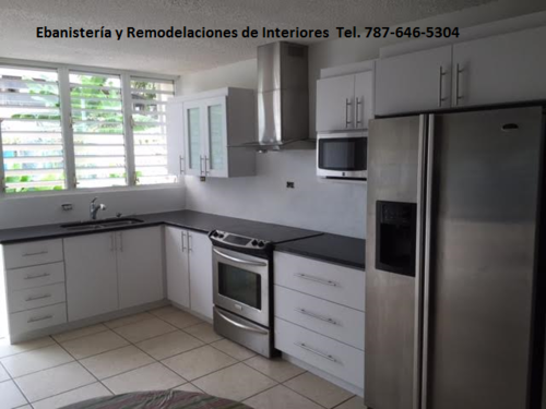 • Gabinetes de Cocina y Baños a la medida
• Escritorios y Counters
• Fabricación Topes de Superficie Sólida
• Clóset
• Molduras
• Paredes y Faccia en Gypsum Board
• Alacenas
• Puertas
• Remodelación de Interiores
• Gabinetes en PVC