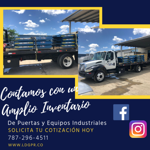 • Rolling Doors
• High Speed Doors
• Operable Walls
• Dock Levelers
• Juntas de Expansion
• Toilet
• Partitions
• Wire Mens
• Puertas a Prueba de Incendios
• Vientos
• Railing track,
• Safety Products.
Además ofrecemos mantenimiento preventivo y de emergencia de todos los equipos mencionados.