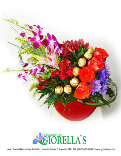 • Bodas
• Quinceañeros
• Decoración
• Eventos
• Arreglos Florales
• Canastas con productos Gourmets.