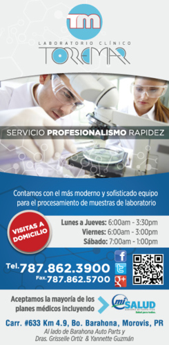                                                                                             •Pruebas químicas en general 
•Cultivo general 
•Urinálisis 
•Pruebas de embarazo 
•CBC en Minutos 
•Pruebas de Dopaje 
•Pruebas de Coagulación
                                                                                    