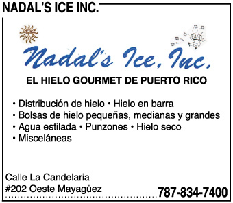                                                                                             • Distribución de hielo
• Hielo en barra
• Bolsas de hielo pequeñas
• Bolsas de hielo medianas
• Bolsas de hielo grandes
• Agua estilada
• Punzones
• Hielo seco
                                                                                    