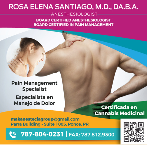 • Cannabis Medicinal
• Manejo de dolor crónico y agudo.
• Manejo de dolor por enfermedades crónicas