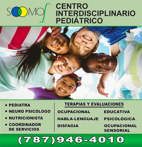 • Terapia del habla y lenguaje
• Terapia Ocupacional y Terapia Ocupacional Sensorial
• Evaluación de pruebas psicológicas
• Evaluación en el área de desarrollo y disfagia
• Evaluación de habla y lenguaje
• Neuropsicólogo