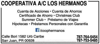 • Préstamos Personales 
• Préstamos de Emergencia
• Préstamos Hipotecarios
• Certificados de Ahorro