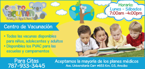                                                                                             •  Vacunas
•  Hacemos prueba de la tuberculosis
•  Obtenga 15% de descuento en CERTIFICADOS de Salud
•  Amplio estacionamiento
                                                                                    