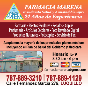                                                                                             • Farmacia
• Recetario
• Productos de conveniencia
• Copias a color, blanco y negro
• Cosméticos
• Perfumes
• Efectos escolares
                                                                                    