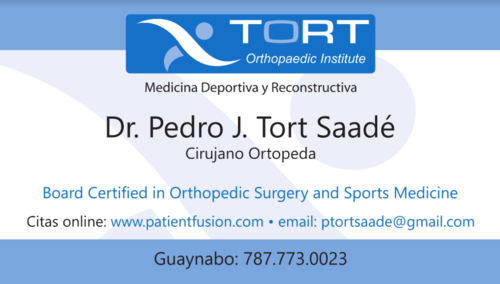                                                                                             Tort Orthopaedic Institute
• Artroscopias y reemplazos de hombro, rodilla y cadera
• Especialista en lesiones de hombro, rodilla, cadera y codo
• Lesiones de cartílago, meniscos, ligamentos y tendones
• Fracturas de hombro
• Cirugía Robótica
                                                                                    