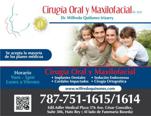 Quiñones Irizarry Wilfredo Dr.- Cirugia Oral y Maxilofacial