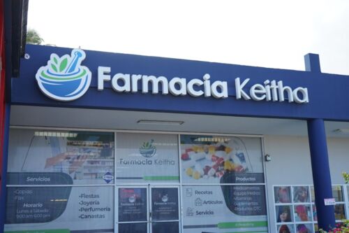                                                                                             Farmacia Keitha
Servicios:
• Copias
• Fax
• Entrega al hogar

Productos:
• Recetario
• Mercancía de primera necesidad
• Tienda de regalos
• Joyería
• Carteras
• Perfumería
• Maquillajes
• Productos de cabello
• Productos de cuidado de piel
• Tarjetas postales
• Misceláneos
• Equipo médico
• Vitaminas
• Productos naturales
• Medicamentos over the counter
                                                                                    