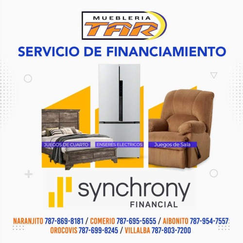                                                                                             • Mattress
• Juegos de comedor
• Juegos de Sala
• Enseres Eléctricos - estufas, neveras, lavadoras, secadoras
• Servicios de Entrega e Instalación
• Sin Crédito
• Sin Pronto
• Rápido y Fácil
                                                                                    