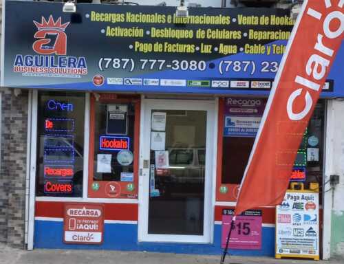                                                                                             Aguilera Business Solutions
• Venta de Teléfonos Celulares
• Recarga
• Desbloqueo
• Programación
• Reparación
• Venta de Accesorios
• Cargadores originales y de reemplazo
• Tarjetas de LLamadas
• Bocinas Inalámbricas hasta 3,000 wats
• Venta de Hookah y Accesorios
• Envíos a todas partes del mundo
• Trabajamos tarjetas de regalo 
• Aquí usted conseguirá cargadores de todo tipo de celular
                                                                                    