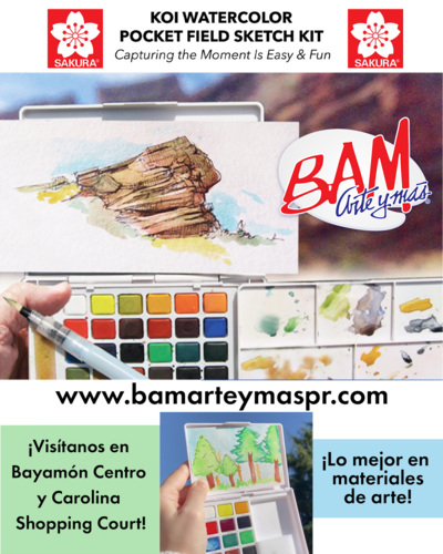                                                                                             • Servicio de "pick-up" disponible y envíos por correo de paquetes limitados por el tamaño

Instrucciones para hacer las órdenes a BAM, Arte y más:

• Órdenes deberán ser enviadas a bamarteymas@aol.com si la orden es para  la tienda de Bayamón y si es para la tienda de Carolina: usar  arteymas@aol.com. De no ser posible llamar por teléfono a la tienda correspondiente.
• Todo pago se realizará de manera electrónica: Formas de pago, ATH móvil comercial, buscar bajo comercio: BAM Arte y Más
• Tarjetas y ATH dependerán de disponibilidad del dispositivo móvil
• Venta de materiales de arte
• Cotizaciones al gobierno
                                                                                    