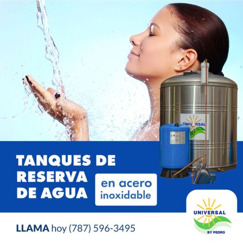 universal solar
calentadores solares
cisternas de agua
calentadores de agua
calentadores de piscinas
sistema de osmosis
suavizadores de agua