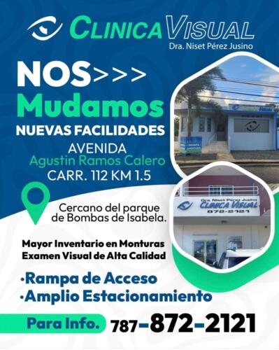 • Exámenes visuales, venta de espejuelos y lentes de contacto con o sin receta
• Prueba de glaucoma
• Evaluación
• Fondo de ojo
• Examen visual completo
• Venta de Gafas de sol y por optómetra certificado