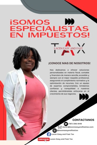                                                                                             • Asesoría Fiscal
• Planillas Federales para Crédito Tributario por Hijo, Crédito por 1 Dependiente
• Planilla para Puerto Rico por Servicios Prestados
• Planilla Federal Básica sin Especificar Estado
• Planilla Federal con Especificación de Estado
• Planilla Federal con Estado, Crédito por Trabajo y Dependiente
• Gestoría de licencia
• Gestoría de SURI
• Gestoría para sacar certificados de ASUME
• Gestoría para el CRIM
• Servicios de contabilidad
                                                                                    