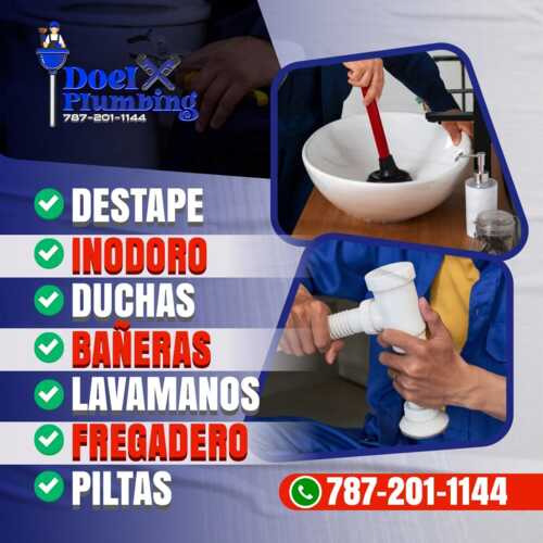                                                                                             • Plomería residencial, comercial e industrial
• Servicios para emergencia 24/7
• Destapes
• Inspección con cámara para tuberías sanitarias
• Instalación de llaves de paso
• Instalación de calentadores de línea
• Instalación de equipos sanitarios
• Instalación de mezcladoras y shower panel
• Instalación y mantenimiento de cisternas
• Reparación y mantenimiento de tuberías
                                                                                    