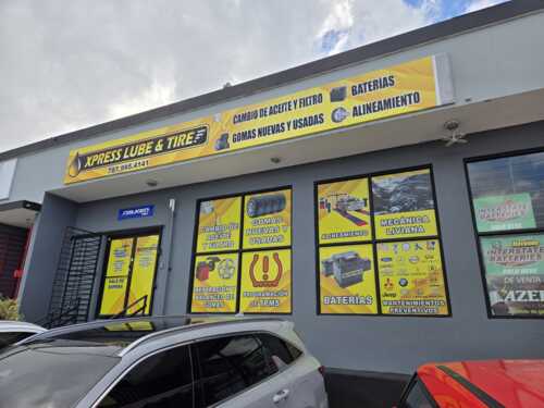                                                                                             Xpress Lube & Tire
• Cambio de aceite y filtro
• Cambio de aceite de trasmisión
• Cambio de grasa de diferenciales
• Cambio de coolant
• Reemplazo de líquido de power seering
• Instalación de gomas
• Balanceo electrónico
• Mecánica liviana
• Limpieza de sistema de inyección
• Gomas (nuevas y usadas)
• Aceites convencionales y sintéticos
• Filtros de aceite (originales y reemplazo)
• Filtros de aire de motor
• Filtros de cabina
• Baterías
                                                                                    