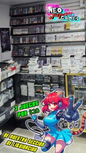 Neo Japan Games
• Reparación de consolas de juego
• Venta de consolas
• Venta de juegos
• Trade in de juegos
• Torneos de cartas