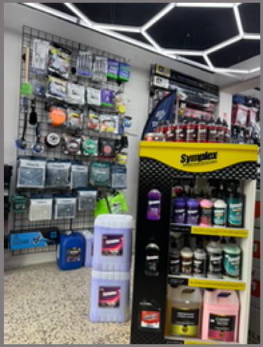                                                                                             • Venta de accesorios de carro
• Instalación de equipo de música
• Venta de audio
• Luces LED
• Aros
• Productos de detailing
• Auto parts (focos, parrillas, baterías)
                                                                                    