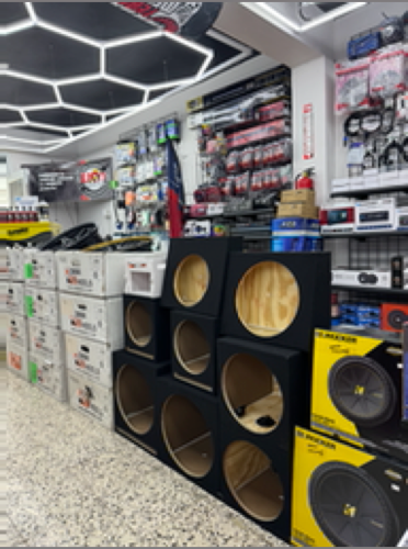                                                                                             • Venta de accesorios de carro
• Instalación de equipo de música
• Venta de audio
• Luces LED
• Aros
• Productos de detailing
• Auto parts (focos, parrillas, baterías)
                                                                                    